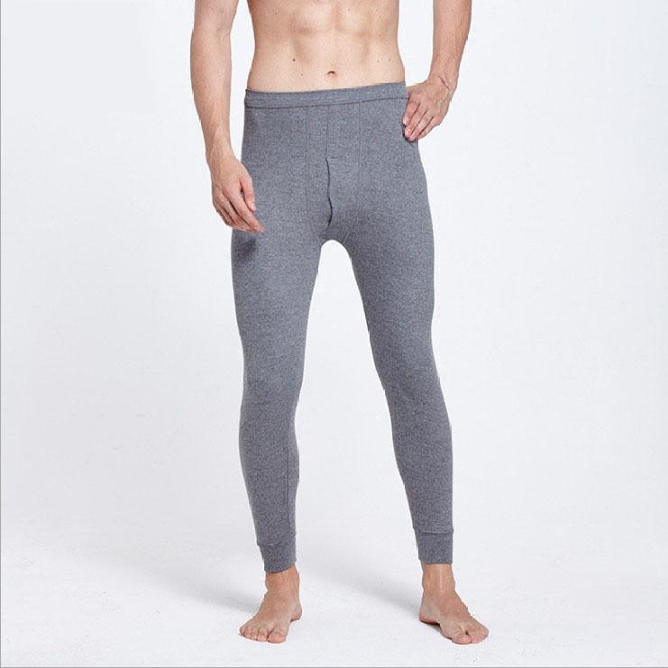 2019 Mens và Womens Thoải mái cao eo Thêm Slim thu quần eo Tight tinh khiết màu quần cotton-line.