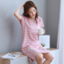 Womens ngủ mùa hè váy cotton màu xám womens dài cắt tím phiên bản dài Hàn Quốc của cô gái mỏng siêu mỏng Hàn Quốc mùa xuân và mùa thu quần áo 