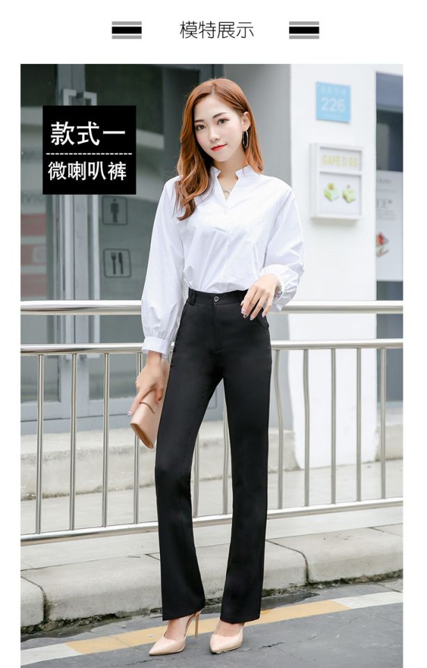 2018 xuân hè chuyên nghiệp quần âu chuyên nghiệp Quần lọt khe chân nhỏ quần ống thẳng quần âu quần nữ shop thời trang nữ