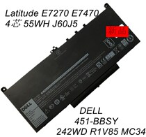 Original DELL Dell Latitude E7270 E7470 4-core 55WH J60J5 Notebook battery