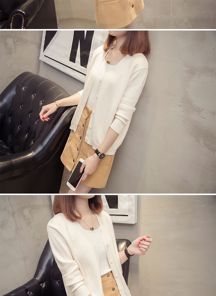 Áo len cardigan ngắn mùa thu nữ 2019 Áo len mới của Hàn Quốc Áo khoác lửng - Đan Cardigan áo lên