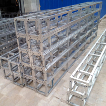 Truss factory direct sales hot galvanized square tube row frame Billboard row frame Wedding stage background shelf space frame