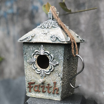 Outdoor garden balcony Villa Courtyard gardening yard creative ornaments wall hanging simulation birds nest tree decoration pendant