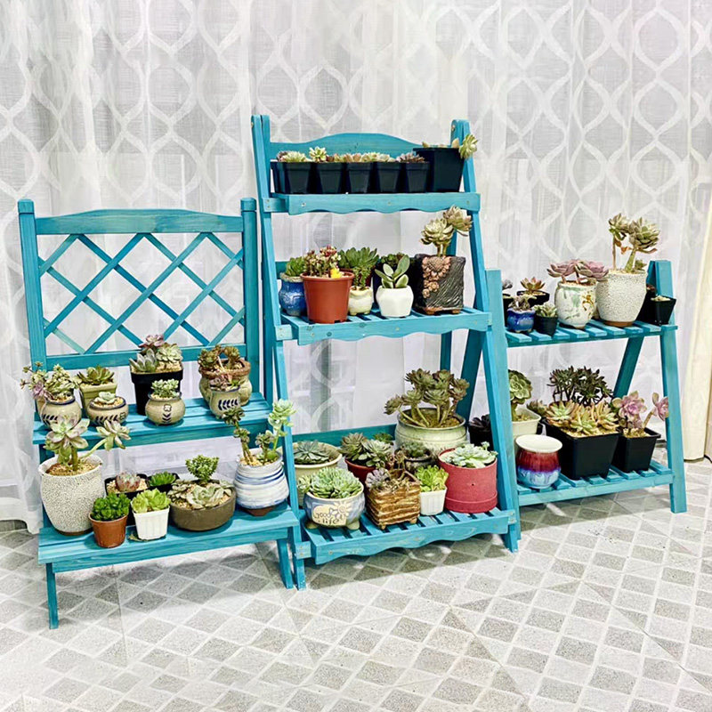 Flower Shelf Shelving Garden Balcony Multilayer Multi-Meat Green Lori Nordic Modern Minima Living-room Solid Wood Landing Style Shelf-Taobao