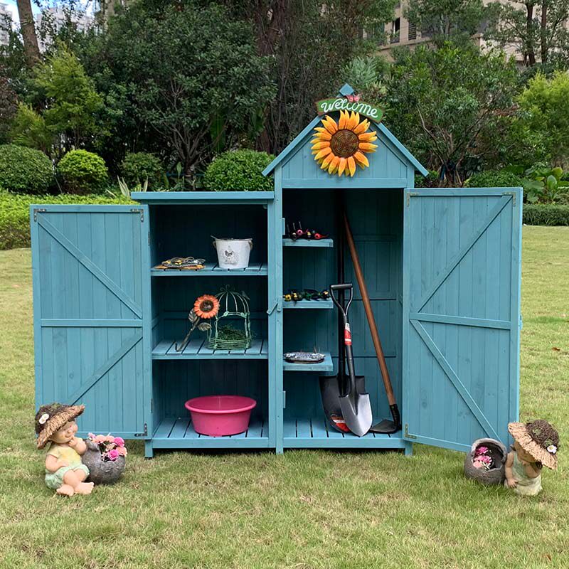 Outdoor storage cabinet outdoor waterproof sunscreen anti-corrosion storage cabinet garden storage room balcony courtyard tool sundries cabinet