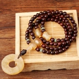 Оригинальный браслет из старинного материала из розового дерева, натуральные четки из круглых бусин подходит для мужчин и женщин для влюбленных, 108 бусин