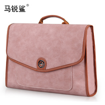 Horse sharp shark multifunction hand single shoulder inclined satchel bag men apply Apple macbookair13 3 inch fashion Huawei 14 inch Dell Lenovo notebook comeback ancient postman computer bag woman