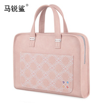 Mais Shark Laptop Bag Lady Good Looking Notebook Applies Apple macbookair13 3 Inch Huawei Xpro Light Thin Computer Bag HP 14 Printed Single Shoulder Bag 156