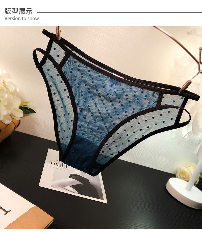物 Quần lót ren nhẹ gợi cảm Phụ nữ Cotton eo thấp Tóm tắt thoải mái lưới trong suốt sịp