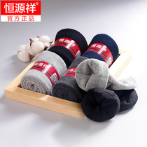 Hengyuan Xiang Towel Socks Thickened Garnter Floor Socks Men Midbarrel Socks Pure Cotton Wool Circles Warm Long Socks Autumn winter