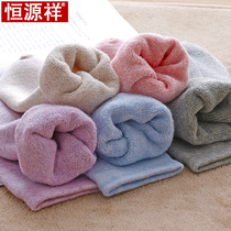 Hengyuan Xiang Pure Cotton Socks Female Midbarrel Socks Han Version College Wind Thickened Warm Towel Long Socks Floor Socks Autumn winter