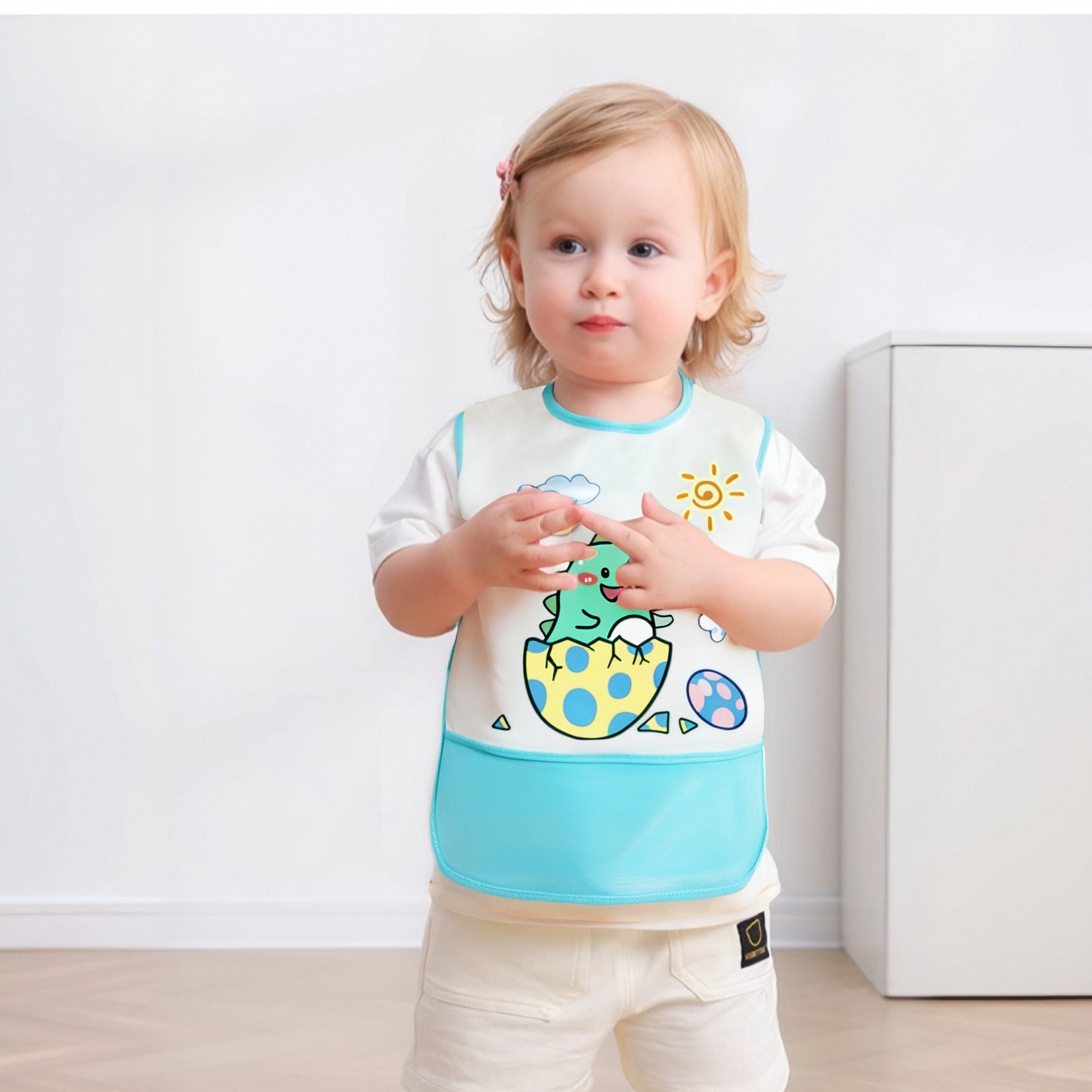 Summer Waterproof Baby Bib Children's Smock Dining Bib Infant Thin Sleeveless Anti-Dirt Apron — 5