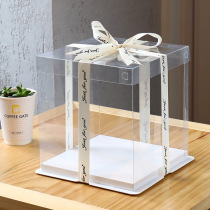 Birthday Cake Buckle Decoration Box Transparent Box PE Box Dust Box