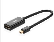 Green Union 10461 miniDP turn HDMI converter mini DP switching line thunder and lightning access TV projector Black