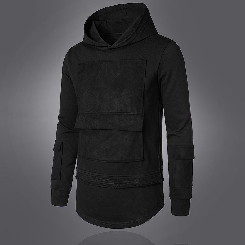 Heren hoodie oversized kapstrui in dark style voor heren_voghion.com