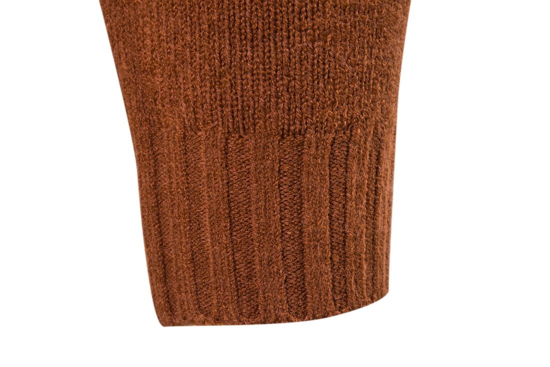 Herre striktrøje med høj hals strik til efterår og vinter_voghion.com