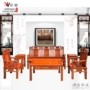 Gỗ gụ nội thất sofa gỗ hồng mộc lớn hoa hồng gỗ rắn phòng khách gỗ thương mại phòng cổ Trung Quốc sofa gỗ gụ đồ nội thất - Bộ đồ nội thất bàn ghế hiện đại