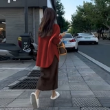 Полный комплект одежды для осенней одежды, уменьшающей возраст, 2025, новый женский легкий роскошный костюм высокого класса, юбка в стиле Цяньцзинь, ранняя осень