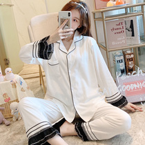 Moon clothing cotton postpartum summer breastfeeding pregnant womens pajamas spring and autumn winter pregnancy thin loose maternal feeding clothes