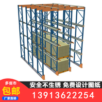 Heavy high level run-through into the style shelves Large storage coffers Load-bearing Forklift Logistics Porch Style Pallet Shelves