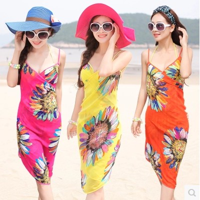 Chiffon gauze towel Bikini Swimsuit Blouse skirt Sunscreen beach towel suspender Beach wrap dress Wrap yarn shawl skirt Yarn skirt