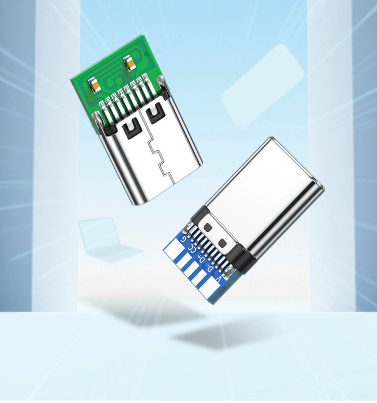 đầu nối cổng usb Thanh nẹp nam loại C với đầu nối dây hàn PCB Ổ cắm kiểm tra phích cắm TPC 5PIN USB3.1 nam và nữ đầu nối cổng usb đầu usb type b