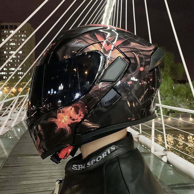 Ai Lion helmet men and women non-motorcycle winter unveiling helmet hard hat full helmet Four Seasons Bluetooth half helmet motorcycle electric