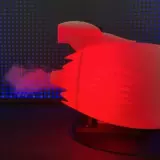 Настольный турбовентинг, оснащенный увлажняющим спреем красный светло -голубой светлый хвостовой пламя стиль двигателя, творческий вентилятор Jetfan