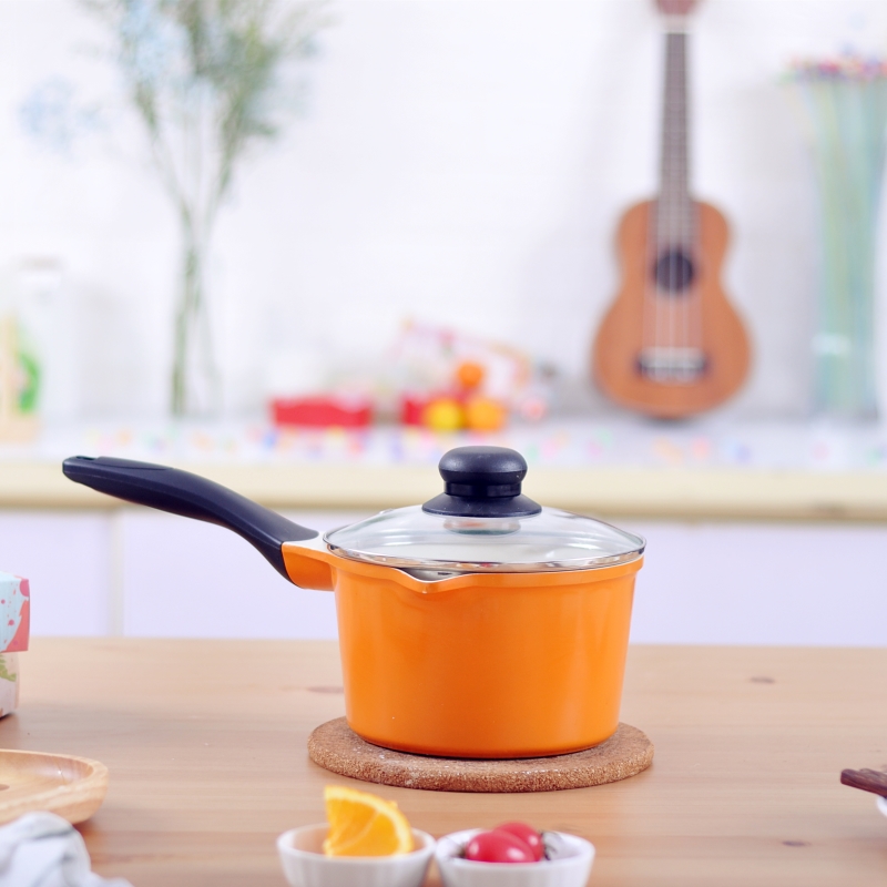 Baby coveting small pot outlet UK not complacent with single handle Milk Pan Nano ceramic coating without dipping into the pan