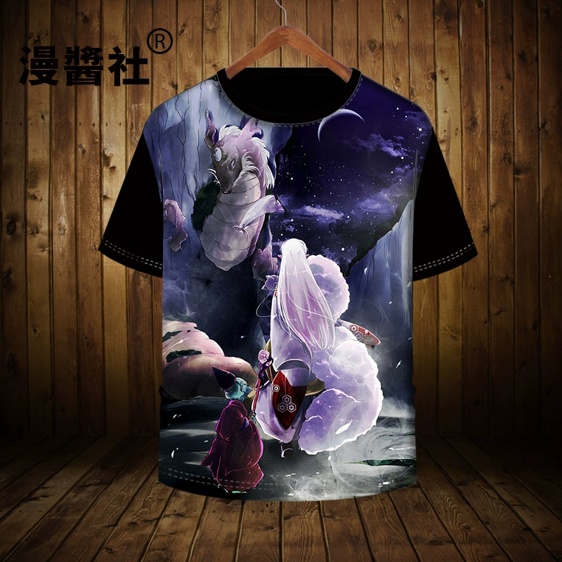 Inuyasha anime xoay quanh hoa chuông Gwynet giết chết Nai Nai mùa hè tay ngắn hai nhân dân tệ in áo thun - Carton / Hoạt hình liên quan