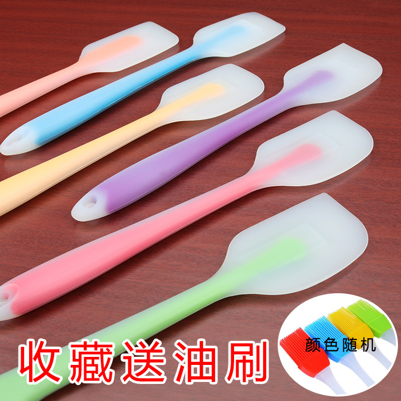Silicone Scraper Baking High Temperature Resistant Cream Cake Bull Rolling Sugar Stirring Tool Trowel Horn Big one-piece shovel squeegee