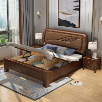 Solid wood bed with drawer 1 8 m Double beds 1 5 Single 1 2 m Childrens bed modern Chinese bedroom wedding bed