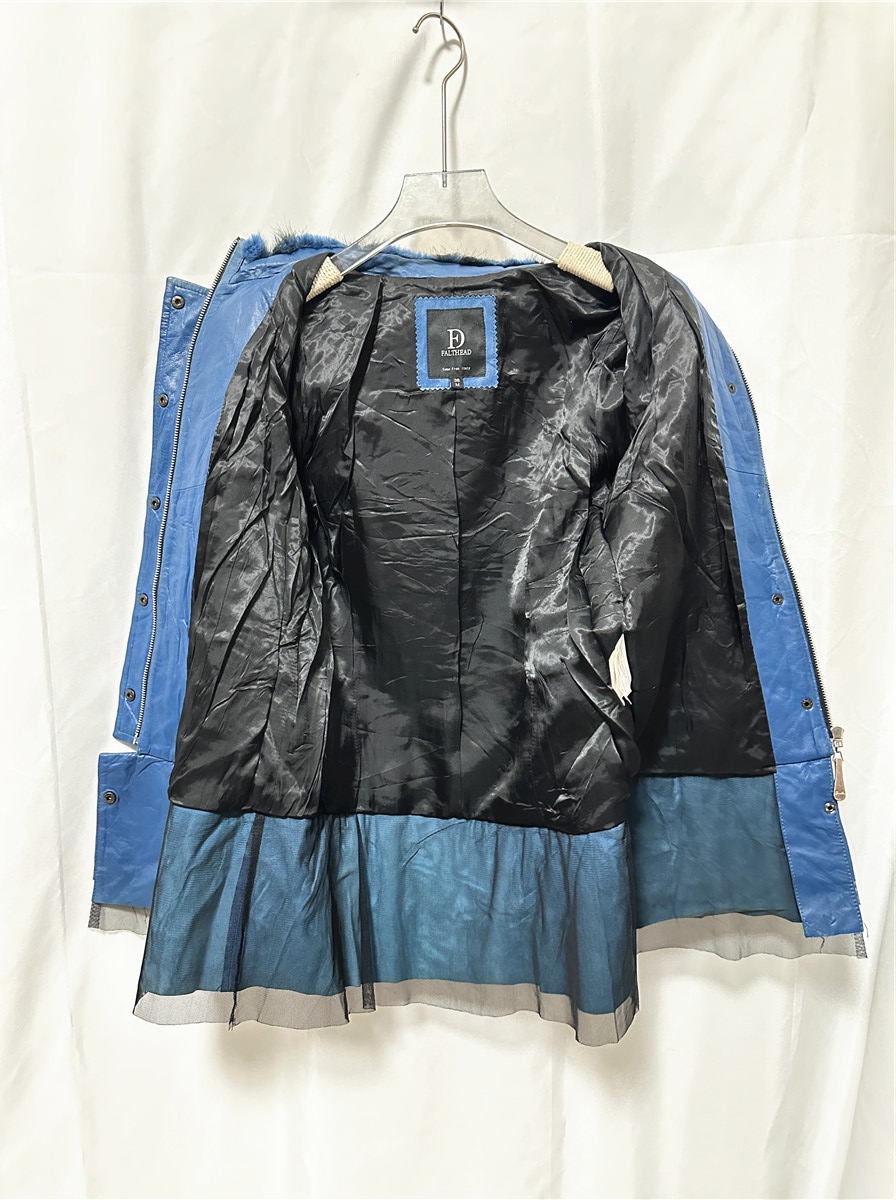 vintage vintage  hottie Meira virtue Sheepskin second-hand jacket Undercover American style Retro leather clothing Hooded loose coat