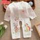 Mùa hè bé gạc cotton smock quần áo một mảnh bé áo dài tay gạc jumpsuit bé sơ sinh mùa hè áo khoác mỏng - Áo liền quần