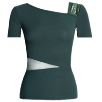 dancebaby Latin dance clothing tops spring and summer practice clothing training clothing womens new dance short-sleeved YS337