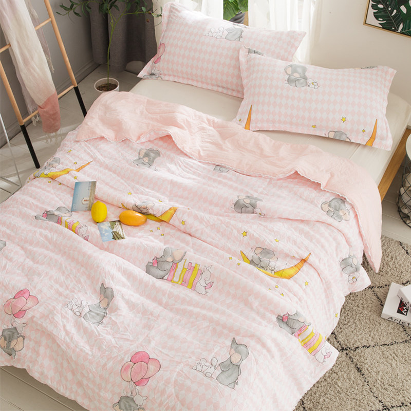 Wash cotton air conditioning quilt summer cool quilt double summer quilt single summer children's dormitory spring and autumn quilt thin quilt