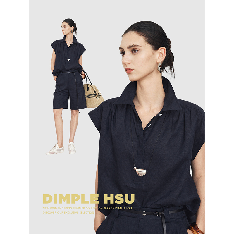 French High-End Relaxed Feel Imported Normandy Linen Loose-Fitting Flutter Sleeve Shirt C37283 Now Available