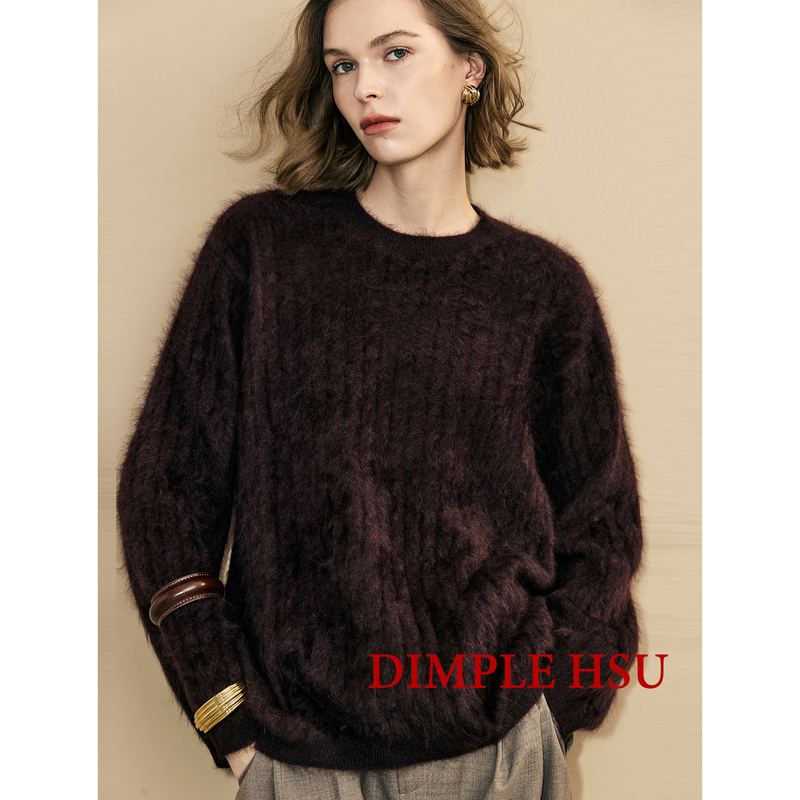 Premium Faux Fur 15.5 Albas Cashmere Brushed American Retro Vibe Cable Knit Sweater S40066I Premium Faux Fur 15.5 Albas Cashmere Brushed American Retro Vibe Cable Knit Sweater S40066I