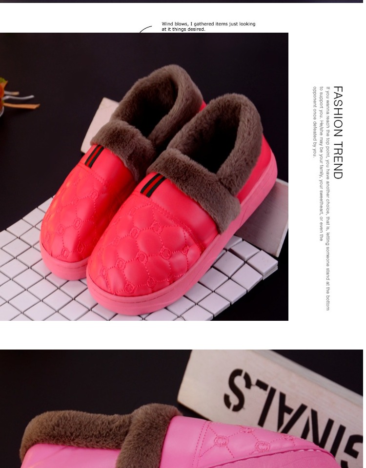 Da không thấm nước đôi mùa đông bao gồm tất cotton và dép bông nam và nữ trong nhà gia đình ấm áp không trơn trượt đáy dày phiên bản Hàn Quốc dép crocs nhất