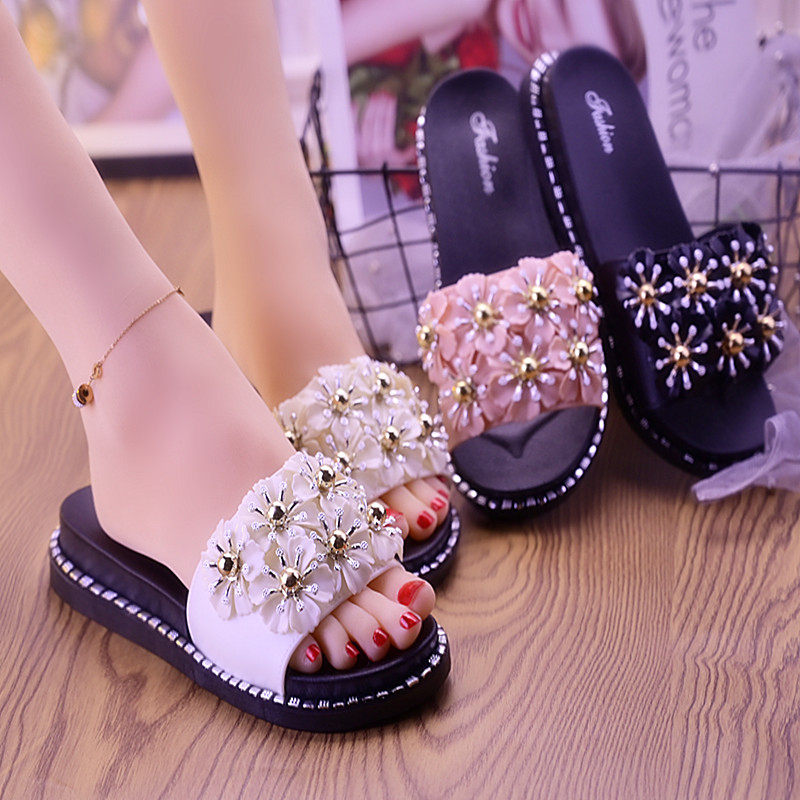 flower slippers for ladies