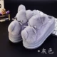 Dép cotton nữ Hàn Quốc phiên bản dày của nhà mùa đông cộng với nhung dễ thương lưng mèo cao gót lông dép chống trượt nhà cotton kéo dép  nữ đẹp