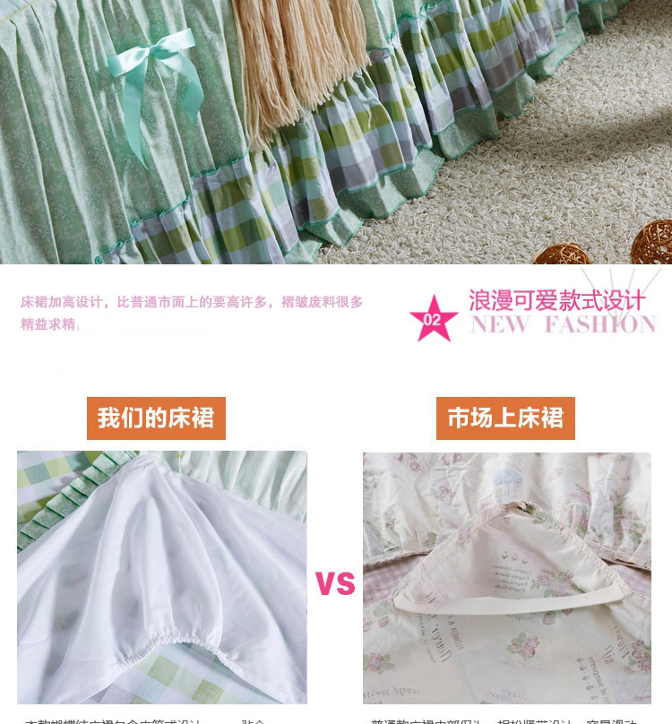 Châu Âu bông cotton giường sắt váy trong một mảnh giường vườn cung bông twill công chúa ren giường váy công thức Li - Váy Petti drap giường có viền
