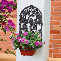 Eurostyle creative personality cast iron iron art flower pot holder wall-mounted flower basket wall-mounted small bird wall decorated with wall flower shelf