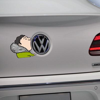 王思聪吃热狗创意卡通头像车贴王校长ig电竞队