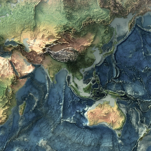 Земля континентальная географическая топография рельеф/номер фигуры.