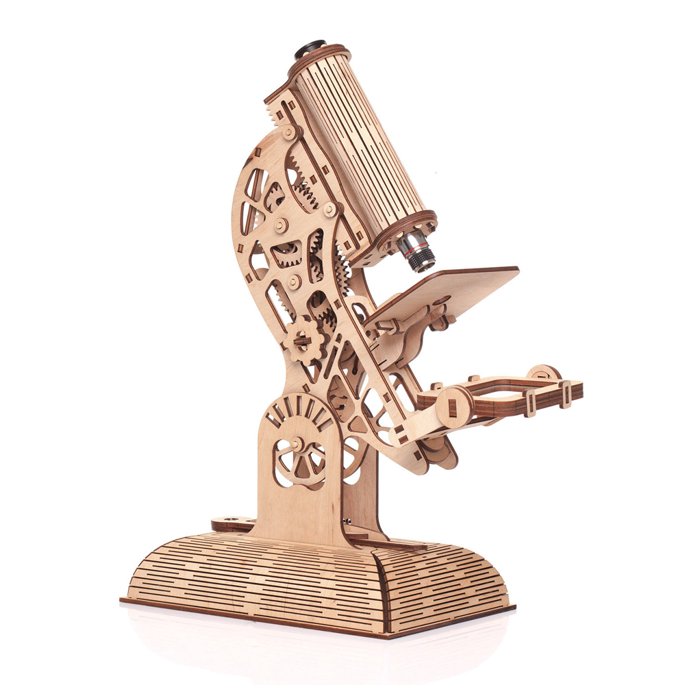 Ukrainian Wooden Assembly Mechanical Transmission Model Jigsaw Puzzle Microscope Three-dimensional Solid Building Blocks