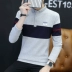 Áo thun nam dài tay cotton ve áo POLO mùa đông nam body có cổ áo sơ mi có cổ áo cộng với quần áo nhung active shirt Polo