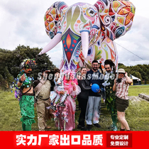 Inflatable elephant air model Luminous painted bar nightclub Commercial mall Meichen art event layout exhibition model