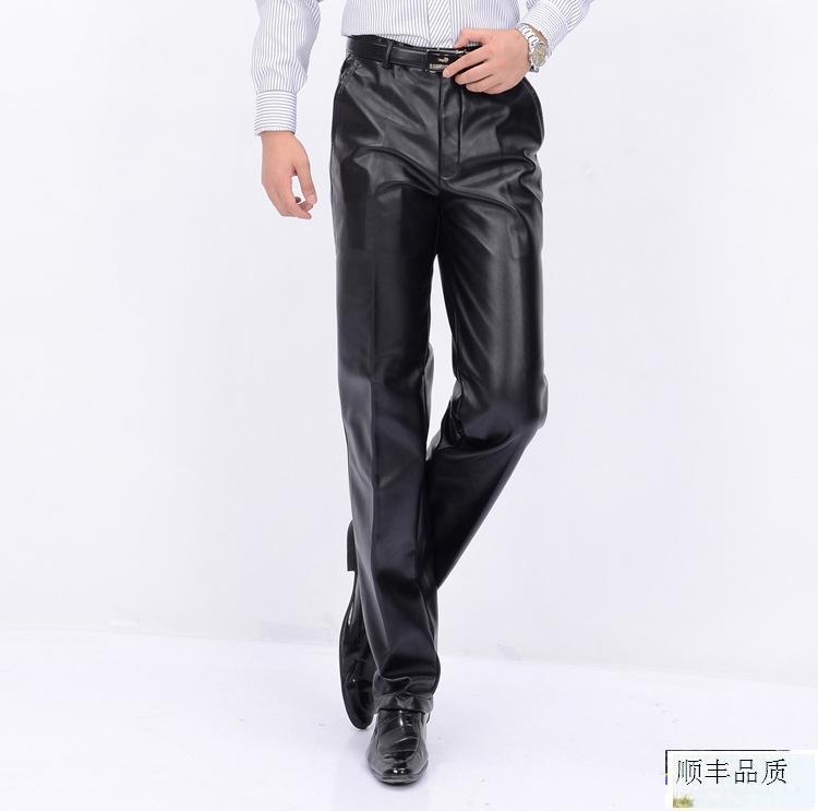 Trung và già da siêu da quần giặt nam cộng với nhung dày mỏng thẳng lỏng mùa đông xe máy ông già quần ngố nam