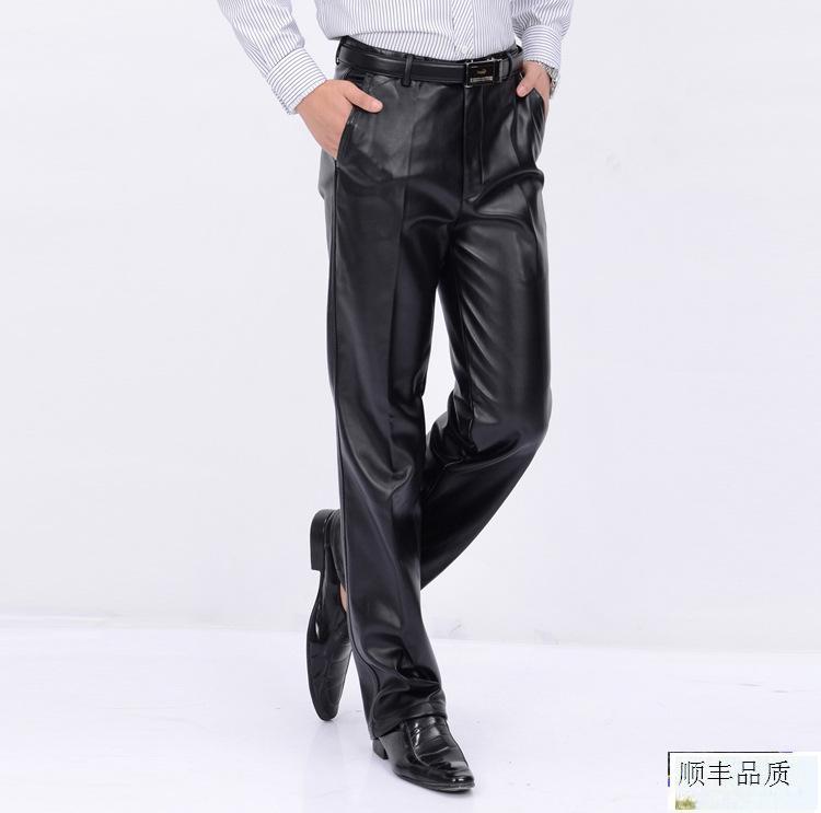 Trung và già da siêu da quần giặt nam cộng với nhung dày mỏng thẳng lỏng mùa đông xe máy ông già quần ngố nam
